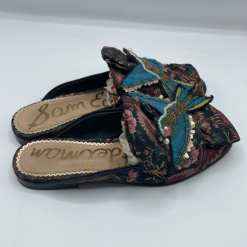 Sam Edelman Whimsical Beaded Bird Slip On Flats - Picture 4 of 9